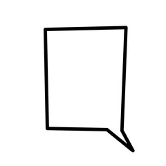 Square speech bubble outline