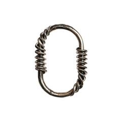 Unique Wire Wrapped Metal Oval Charm Handcrafted Jewelry Design Element