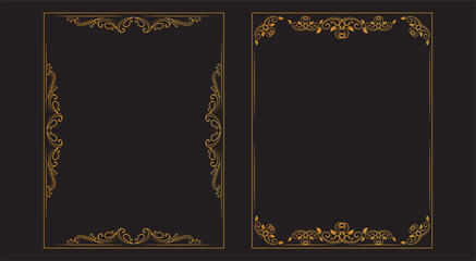 Set ornamental decorative frames Vintage