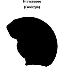 Hiawassee (Georgia) blank outline map