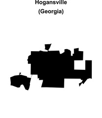 Hogansville (Georgia) blank outline map