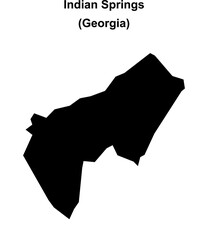 Indian Springs (Georgia) blank outline map