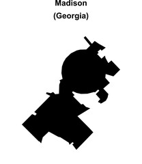 Madison (Georgia) blank outline map