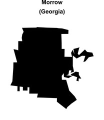Morrow (Georgia) blank outline map