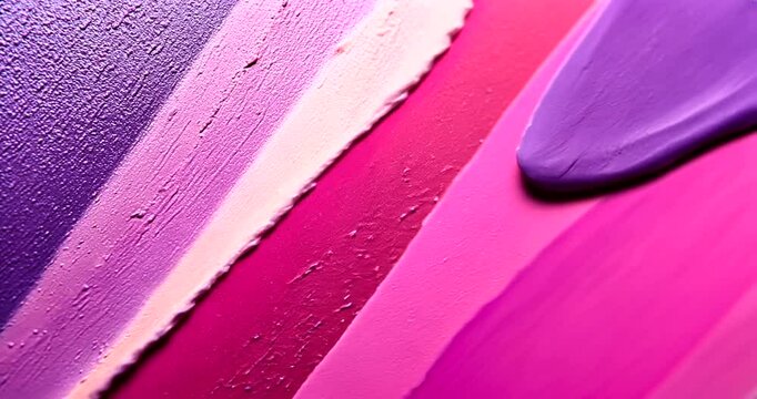 Lipstick swatches in various shades of pink and purple.