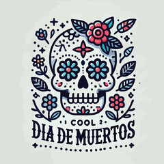 Dia De Los Dead Day Of The Dead Skull Vector Image