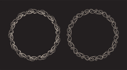 Set ornamental decorative frames Vintage