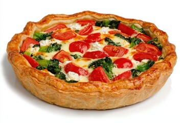 Savory Tart with Tomatoes, Broccoli and Cheese