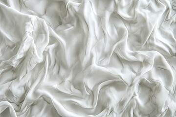 Obraz premium Close-up view of folds in light gray fabric.