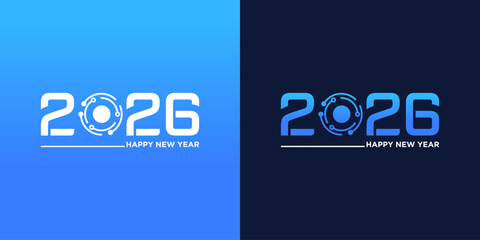 logo for new year 2026, with technology concept