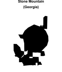 Stone Mountain (Georgia) blank outline map