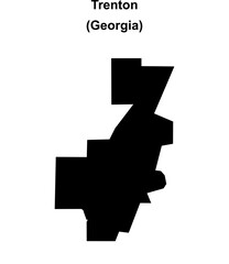 Trenton (Georgia) blank outline map
