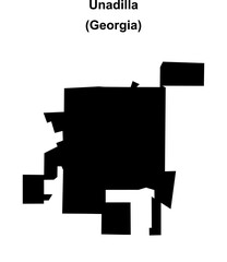 Unadilla (Georgia) blank outline map