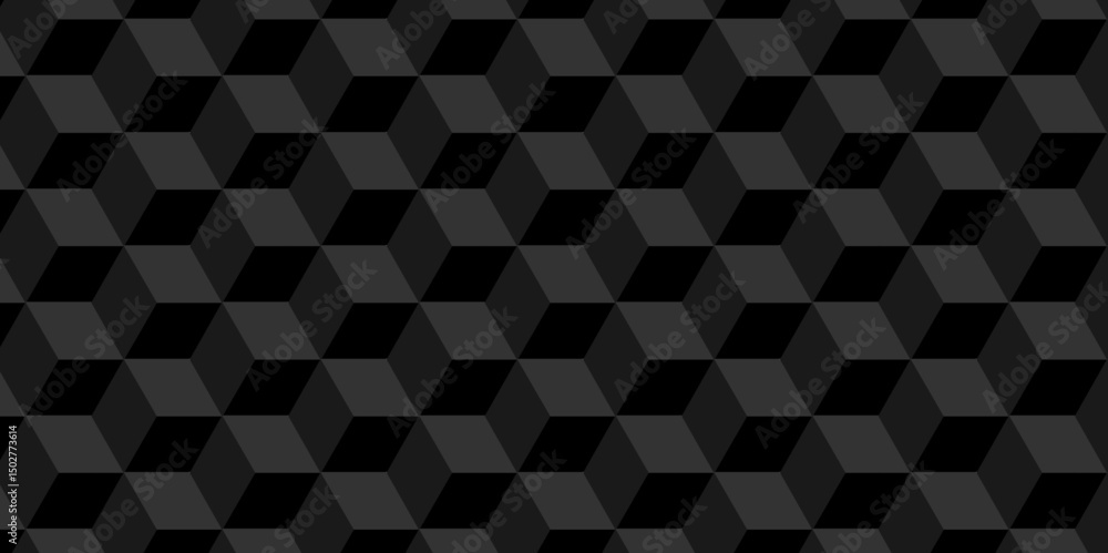 Fototapete geometric vector cubic pattern grid backdrop triangle background. abstract cube geometric tile and m