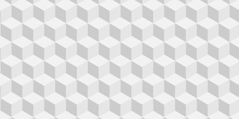 Minimal cubes geometric tile and mosaic wall grid retro digital tiles wallpaper background. white and gray block cube structure square triangle texture vintage design.	
