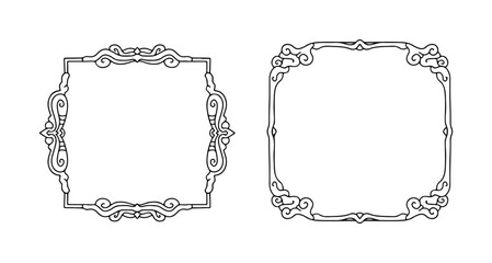 Set ornamental decorative frames Vintage