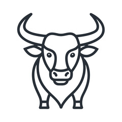 vector illustration of a bull