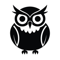 owl silhouette icon vector.