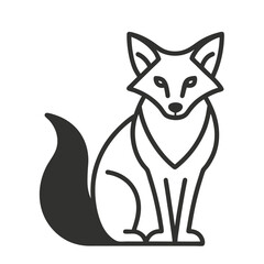 vector illustration of a fox  with white background.