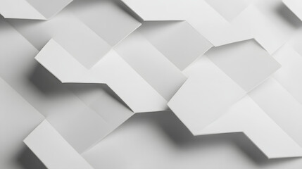Obraz premium Abstract geometric patterns in white and gray, minimalist industrial design with clean textures and subtle shadows, conveying modern simplicity and