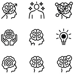 Diversity line icon pictogram big set. Variety, equality, acceptance, difference etc. Editable stroke, black outline, Icons