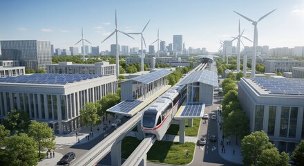 Sustainable City: Renewable energy and transportation, embracing green technology for the future