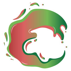 Watermelon Liquid Splash Vector Illustration