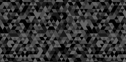 Fototapeta premium Abstract minimal geometric seamless pattern origami black, gray square cube triangulated random cube low polygon triangle textile abstract corporate creative design. 