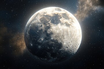 Obraz premium Full moon, space, cosmos