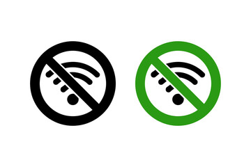 No wifi connection signal internet access symbol