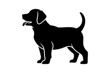 Silhouette of a dog pet animal canine mammal breed