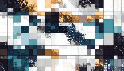 Abstract geometric pattern with varying colors and textures creating a modern design.
