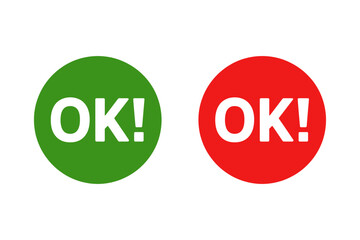 Green check mark and red cross mark approval icons