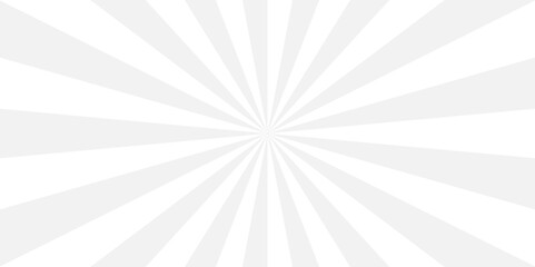 Retro abstract explosion white and gray ray sunrise star sunbeam texture background. vector illustration circle light banner cartoon add design.	