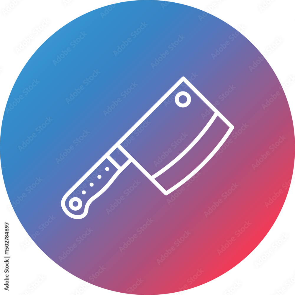 Poster cleaver line gradient circle background icon