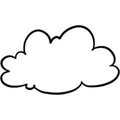 lineart of cloud for coloring page