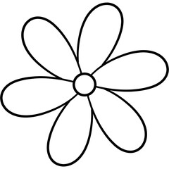 lineart of flower for coloring page