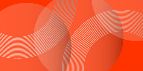Abstract minimal background with orange color. Dynamic shapes composition. background vector