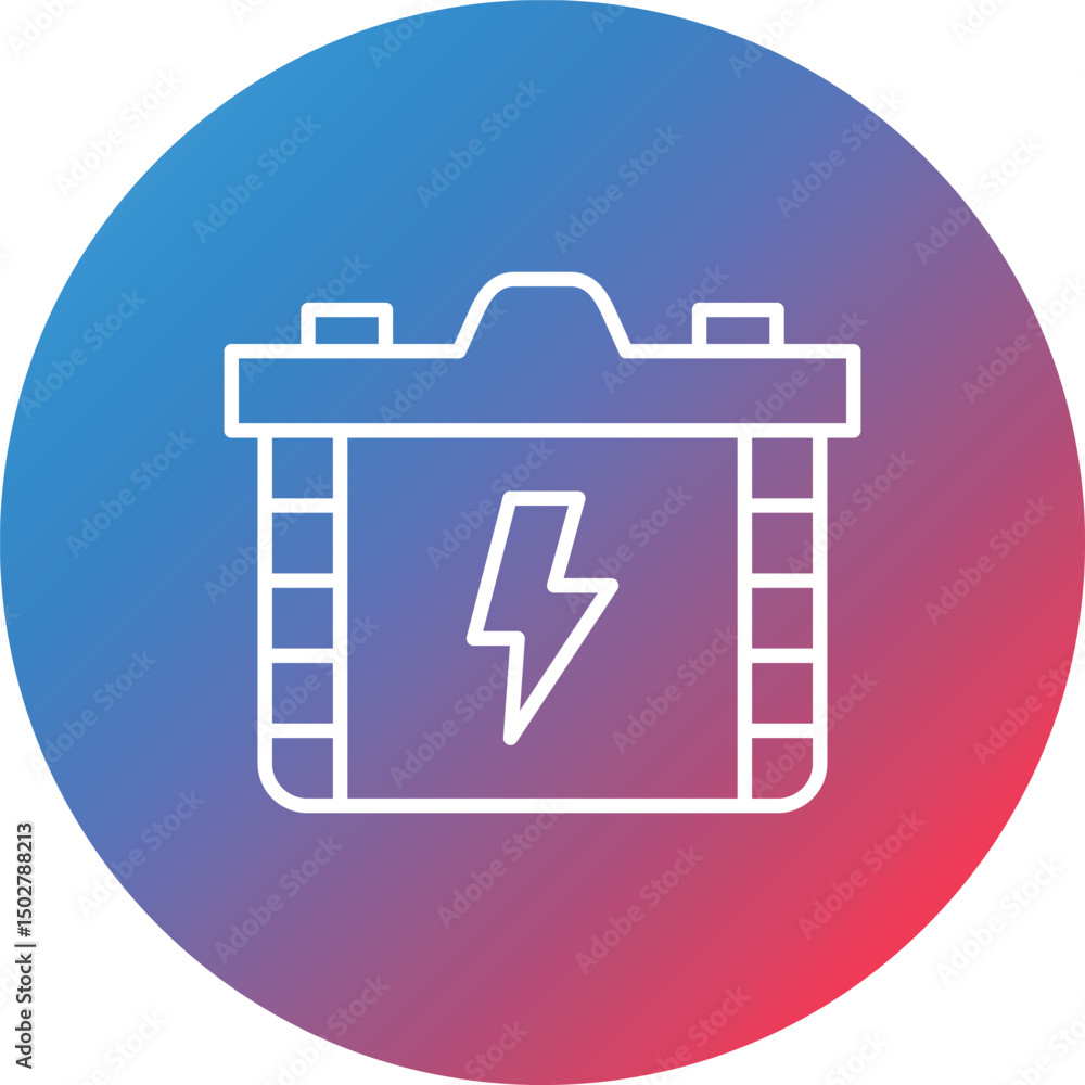 Poster accumulator line gradient circle background icon