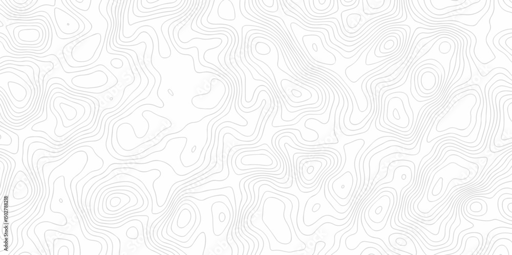 Poster minimal lines topographic contour lines grid map seamless pattern. geographic mountain relief. abstr