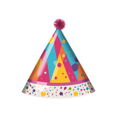 party hats isolated on white background