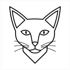 Cat Head Graphic Design for Banner or Advertisement