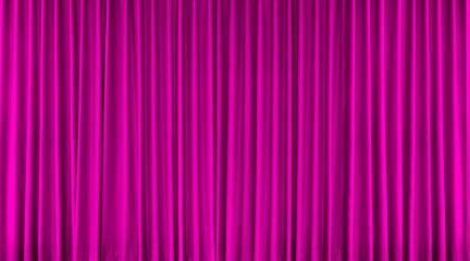 Light purple long curtains for the background.