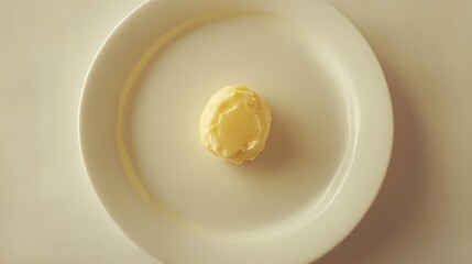 A Single Boiled Egg on a White Plate