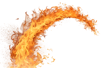 Intense Heat and Radiant Light Emanating from Burning Flame