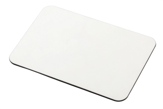 A Blank White Rectangle with Rounded Corners Isolated on Transparent Background