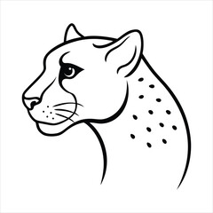 Cheetah Head Graphic Design for Banner or Advertisement