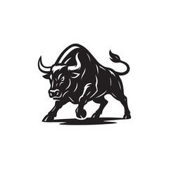 angry bull vector