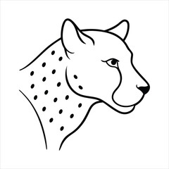 Cheetah Head Graphic Design for Banner or Advertisement