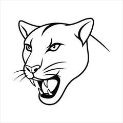 Cougar Head Graphic Design for Banner or Advertisement